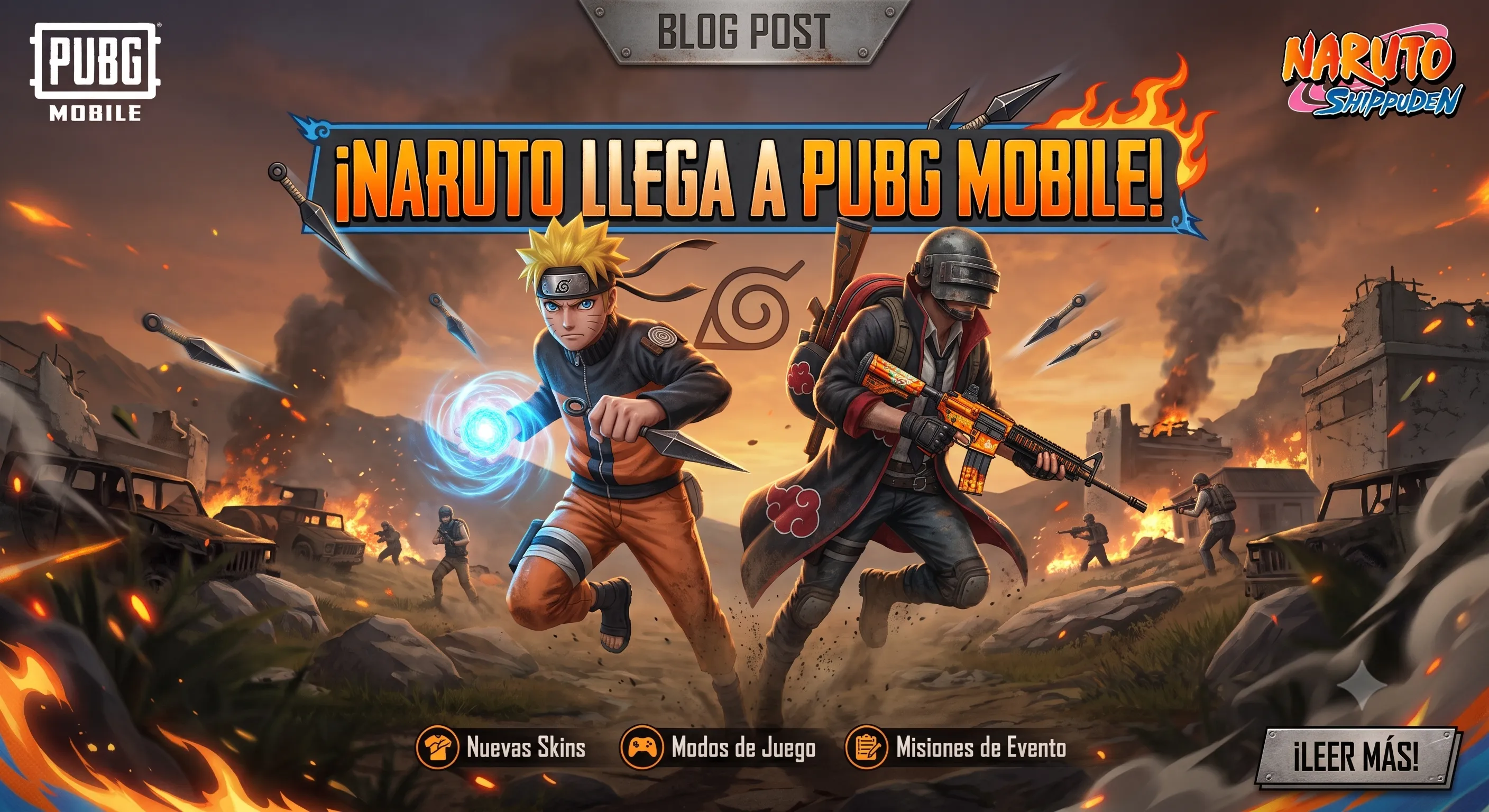 PUBG Mobile explota con Naruto: ¿Qué trae la versión 4.5?